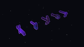 A bunch of enchanted tools seemingly floating in space