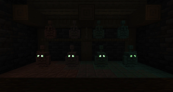 (mint eye golem) all stages of oxidisation (In the Dark)