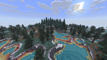 Hot Springs and Snowy Coniferous Forest