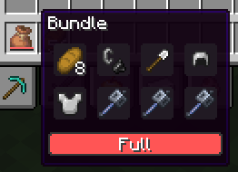 A bundle holding multiple unstackable tools.