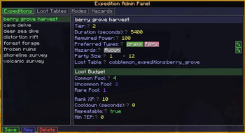 Admin GUI - Expeditions