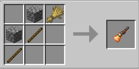 The recipe pattern for the broomstick.