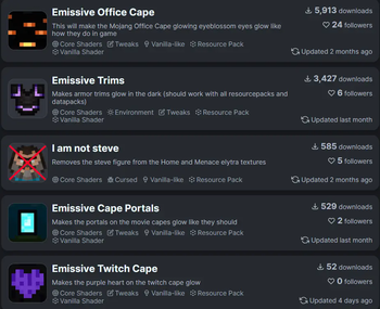 All embedded resourcepacks