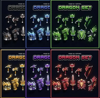 Dragon Set Weapon & Armor Pack