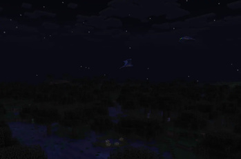 Phantoms circling around in the swamp at night