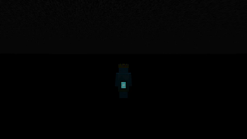 Blue portal cape glowing