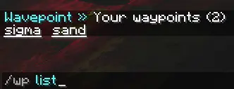 Waypoint List Menu!