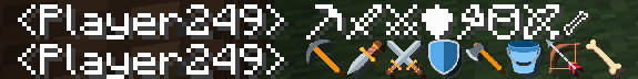Emojis in chat without and with resource pack