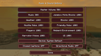Music Options