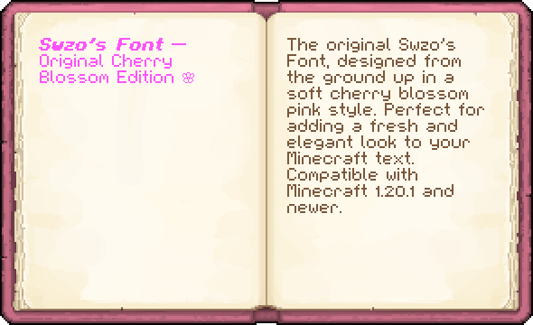 Font Showcase in book and quill from scholar mod