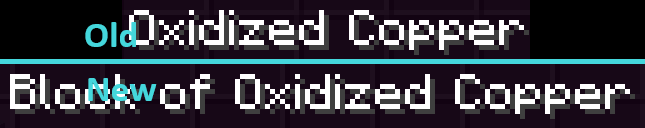 Copper Block Names Old And New