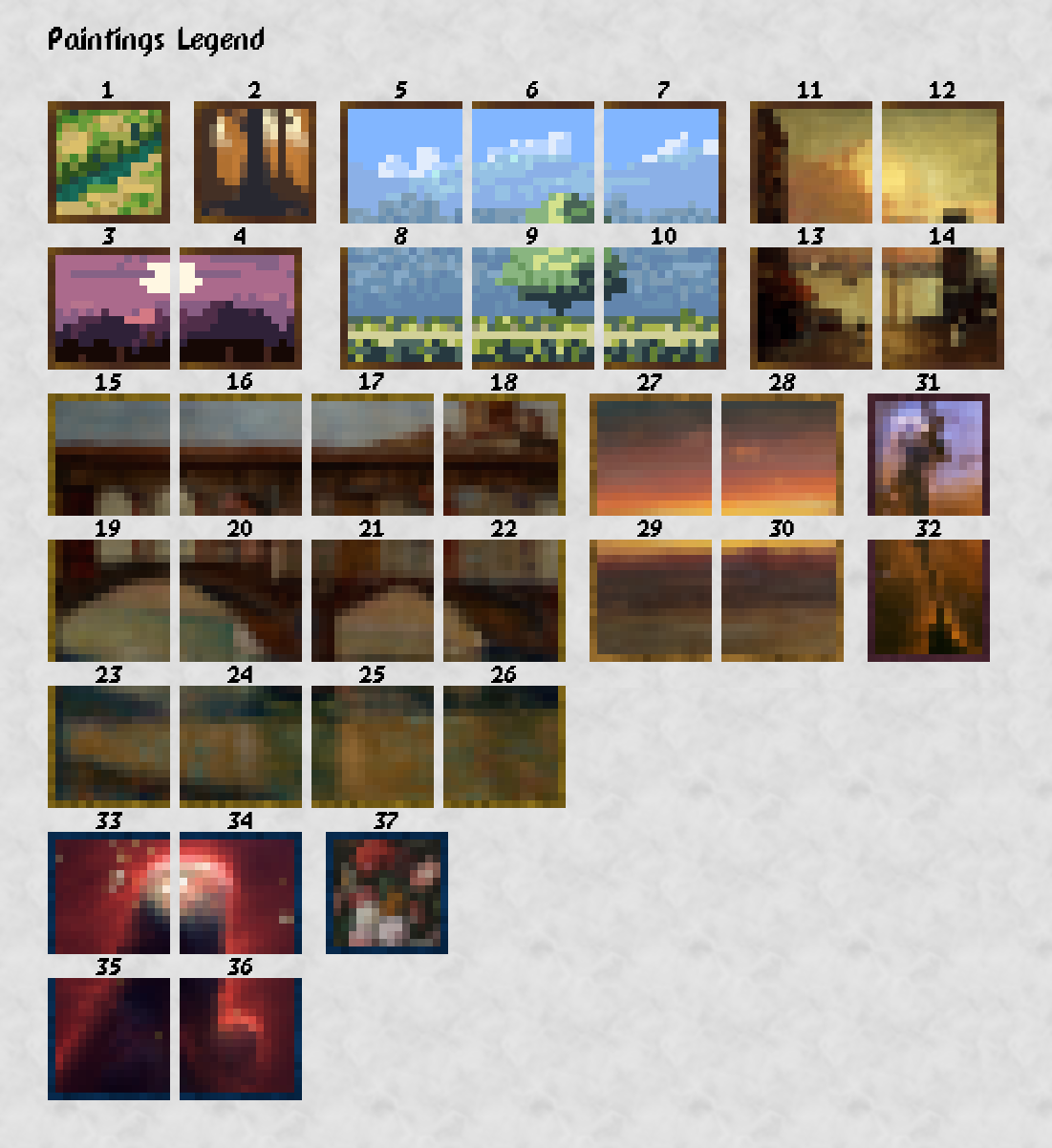 All the paintings that are available by default in version 1.3.0