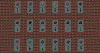 Diamond-Trimmed Diamond Swords in Item Frames