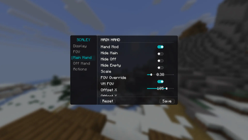 Main Hand Tab