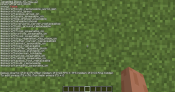 default f3 screen