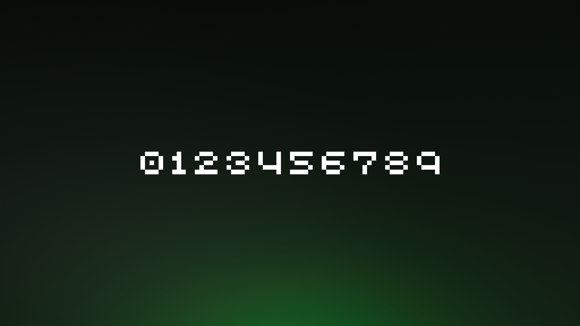 The fonts numbers.