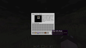 Item Info Book (Featuring a Tunneler)