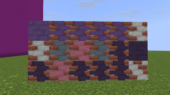 Dyed whitewashed bricks
