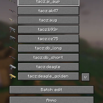TaCZ Gun List