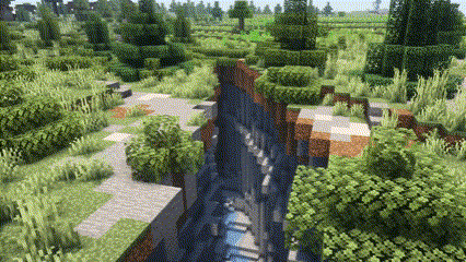 The Gust enchant being used to cross a ravine