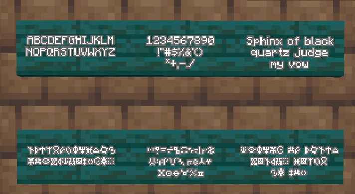 Signs showing all of the runelic glyphs and the characters they substitute.