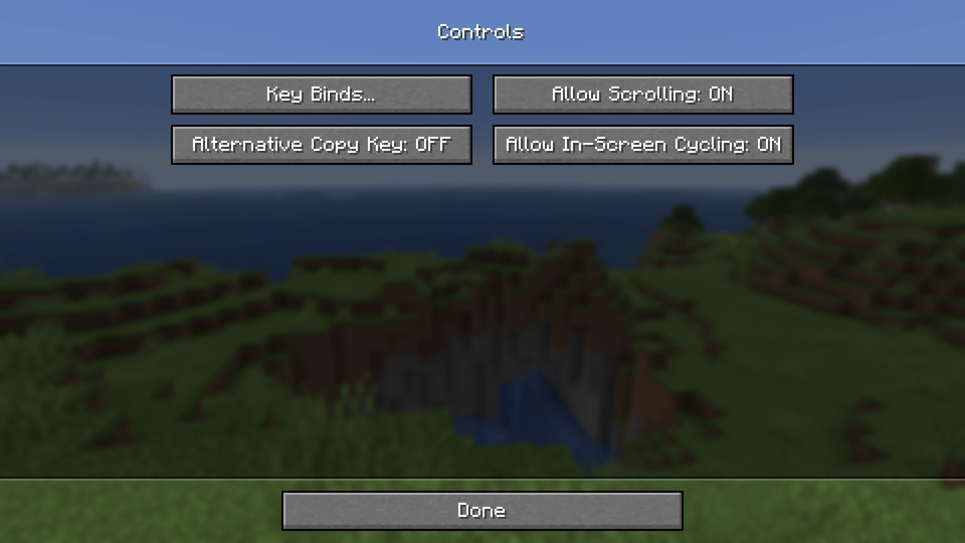 Control Configs