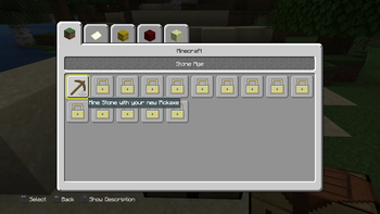 Advancements Screen