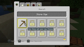 Advancements Screen (SD Mode)