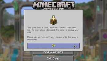 Autosave Warning (SD Mode)