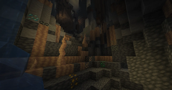 Dripstone Cave with ores