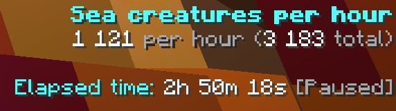 Sea creatures per hour tracker