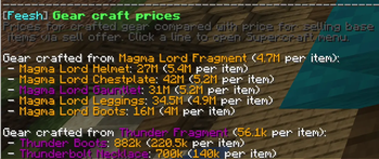 Gear craft prices