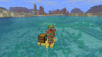 Steve posing with a trident