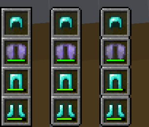 Showcase of Slotted Armor HUD's style options