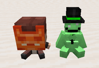 the plushies, green me and mongocat
