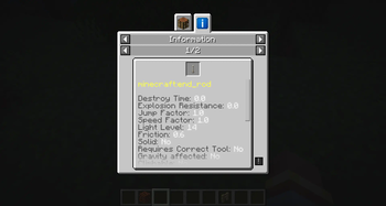 block info page