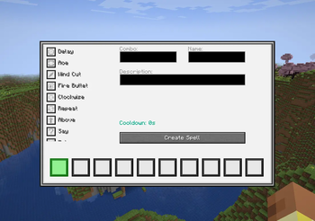 Spell Creation Menu