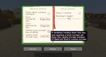 Config screen