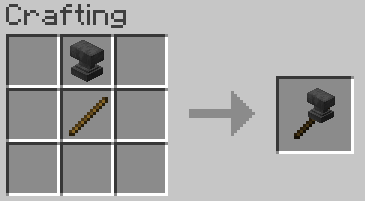 Crafting recipe with normal anvil