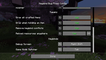 Config Screen Extra