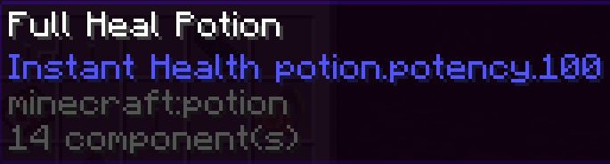 The item's description