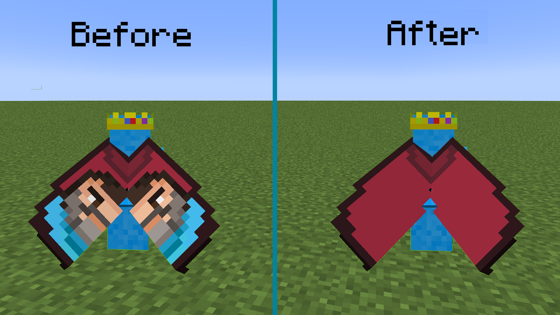 Example of the Menace cape changes