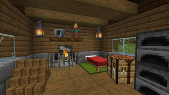 A house with sub-level decorations