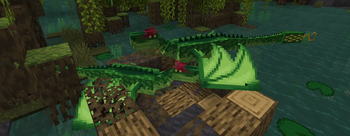 Two Swamp Wyverns in their nest