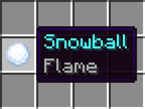 Snowball enchanted with flame