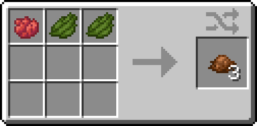 1 Red Dye + 2 Green Dyes = 3 Brown Dyes, or Yellow Dye + Purple Dye = 2 Brown Dyes