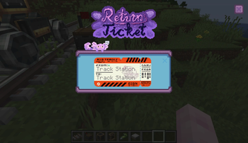 Return ticket screen