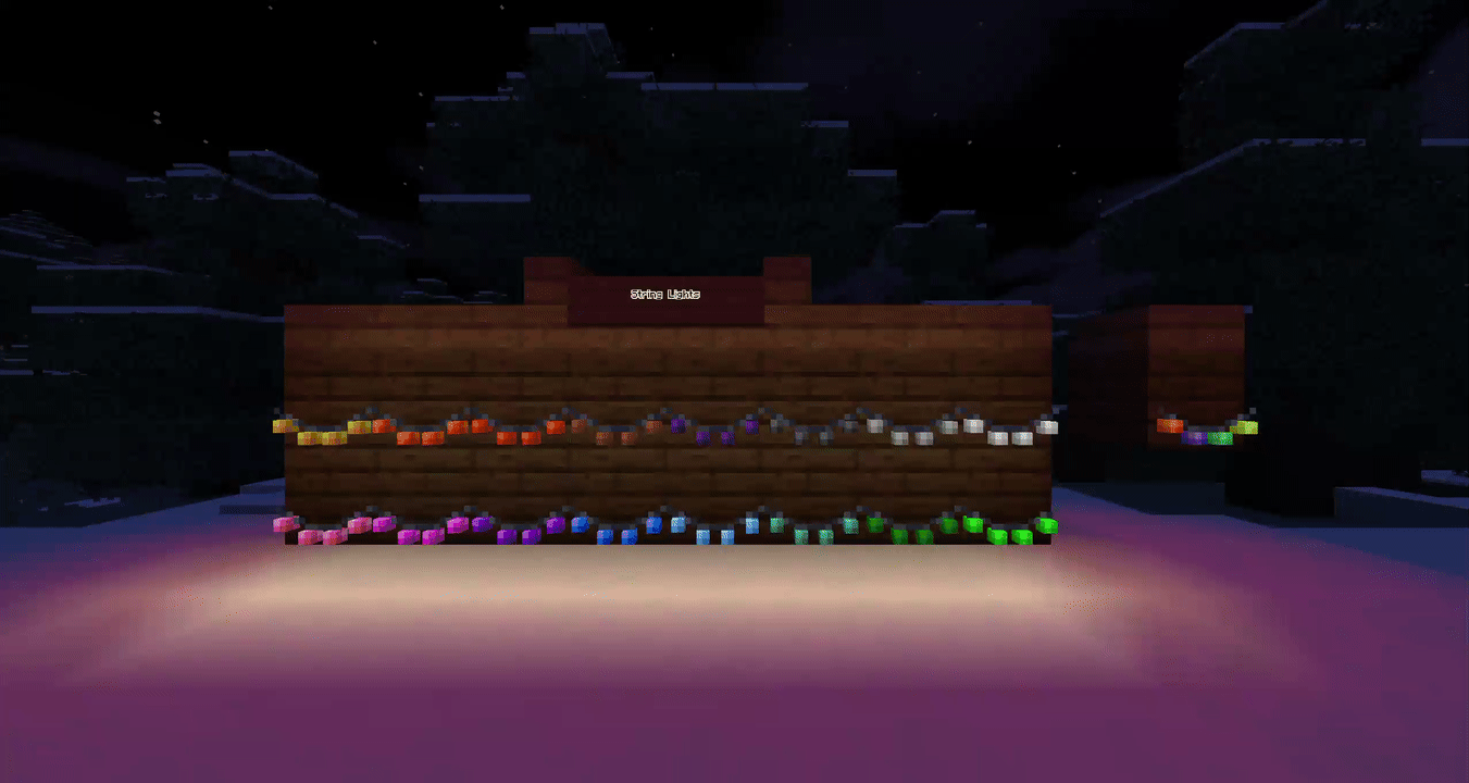 Screenshot of all the colour variants of String Lights