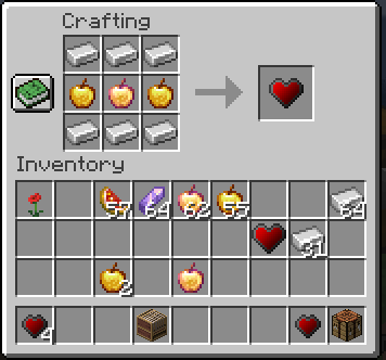 Crafting a heart container