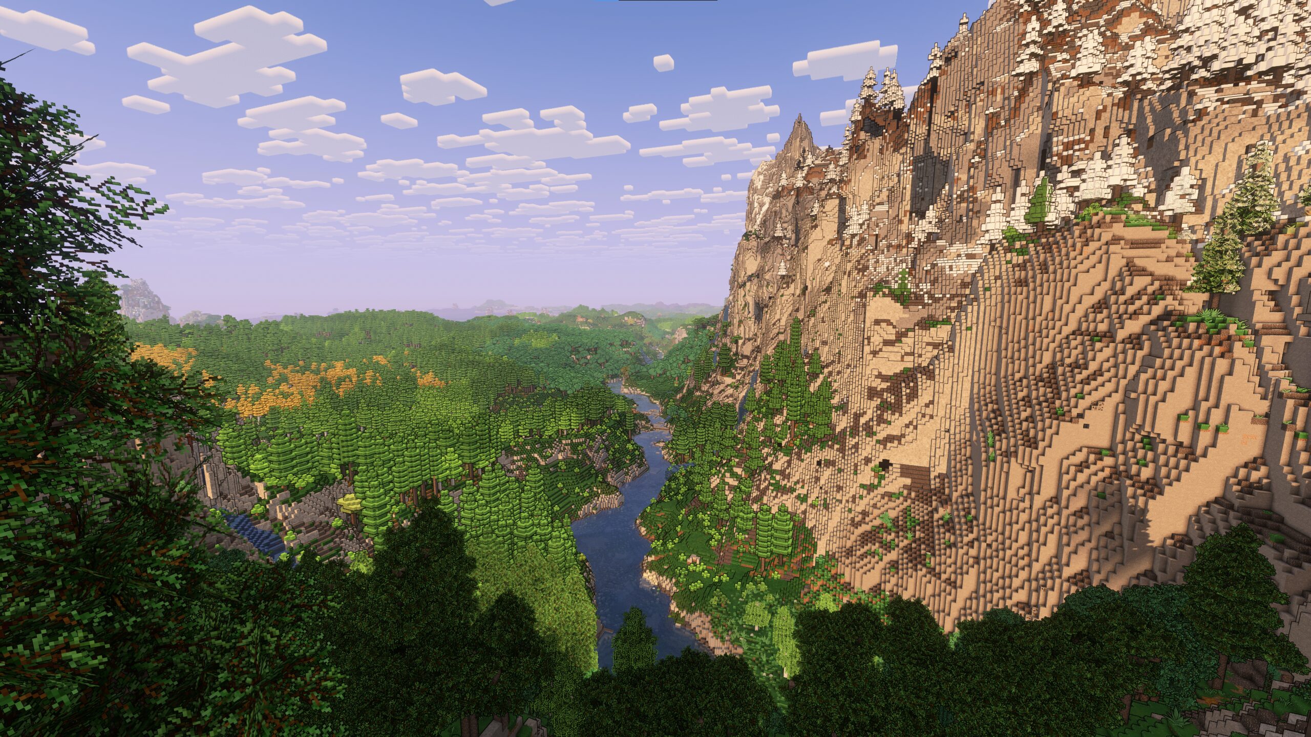 Panorama showcasing the extended dark outline feature